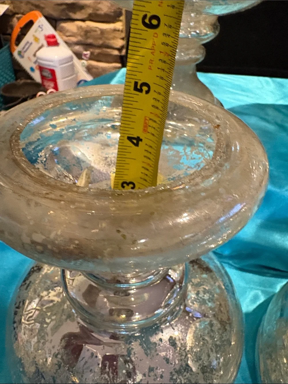 Mercury Glass Pillar Candle Holders - Set of 4 by Pottery Barn. Duel usage